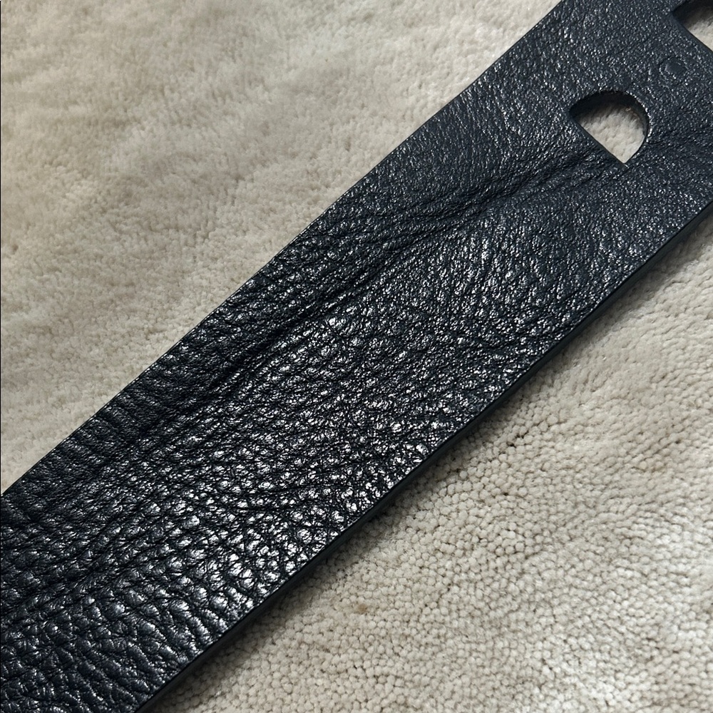Chico’s Women's Black Leather Slouch Belt with Decorative Silver Buckle - Picture 7 of 7
